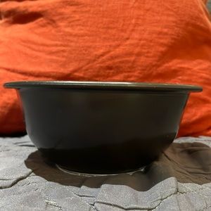 Vintage Pyrex Black Small Mixing Bowl - 322 - clear bottom - jet black